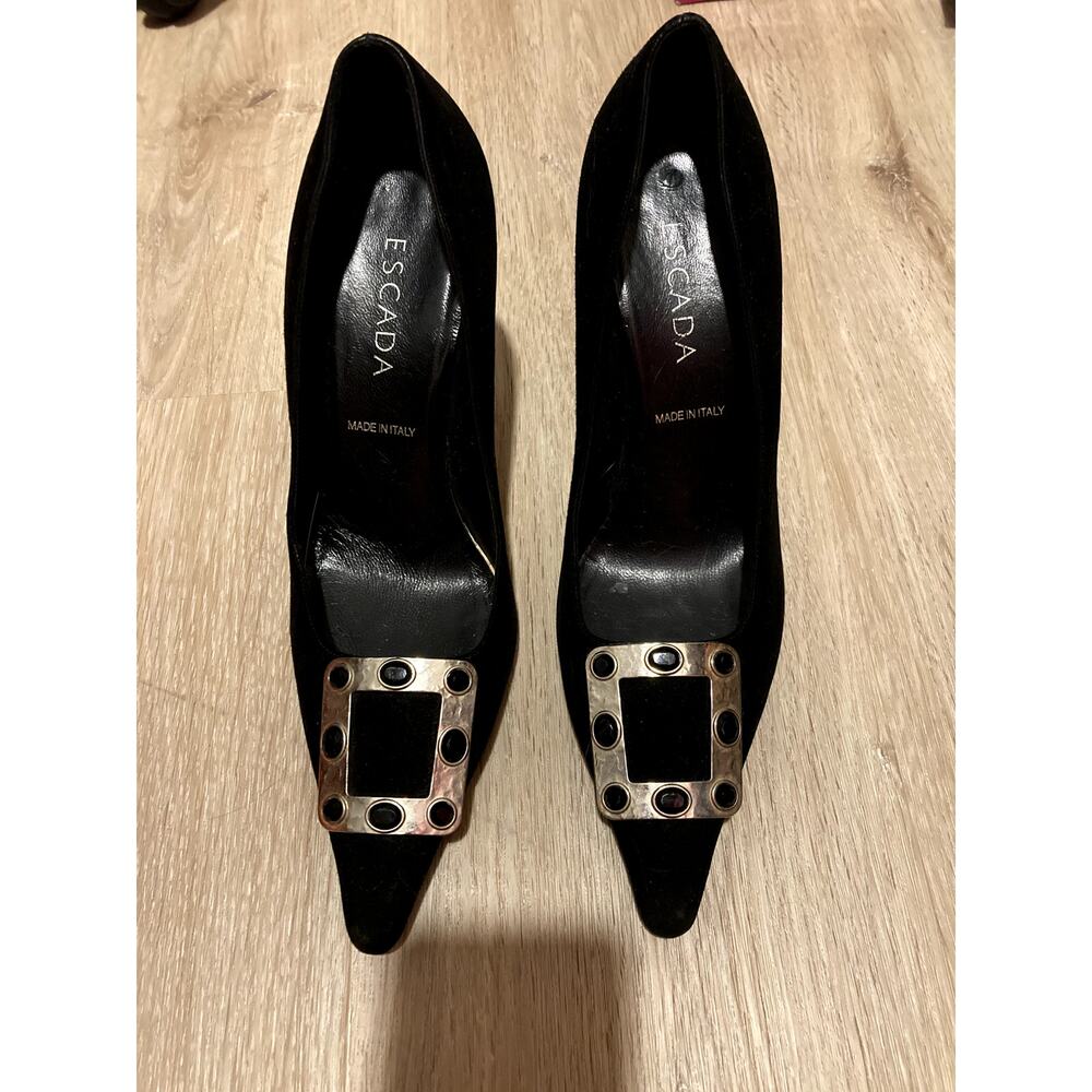 Vintage Escada Suede Pumps Sz 38.5